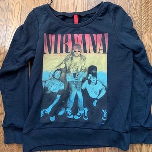 Black sweater with nirvana band photo from H&M